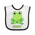 thumbnail image 1 of Inktastic Ribbit Cute Green Frog Boys or Girls Baby Bib, 1 of 4