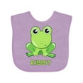thumbnail image 1 of Inktastic Ribbit Cute Green Frog Boys or Girls Baby Bib, 1 of 4