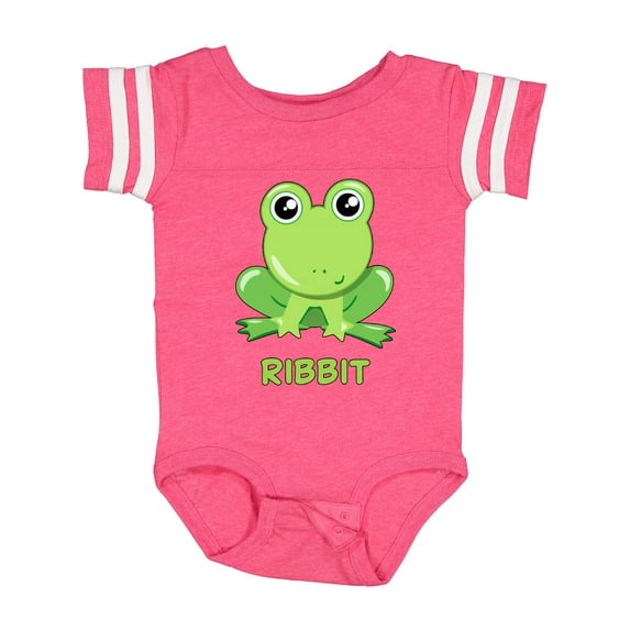 Inktastic Ribbit Cute Green Frog Boys or Girls Baby Bodysuit