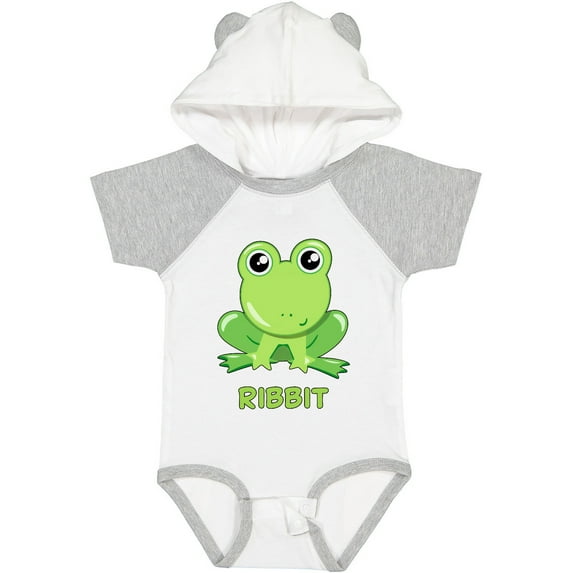 Inktastic Ribbit Cute Green Frog Boys or Girls Baby Bodysuit