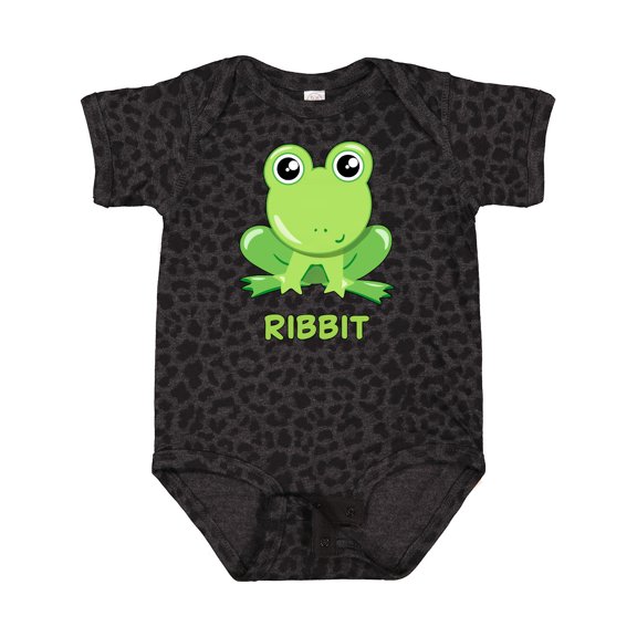 Inktastic Ribbit Cute Green Frog Boys or Girls Baby Bodysuit