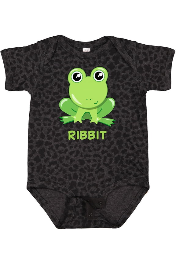 Ribbit Cute Green Frog Boys or Girls Baby Bodysuit