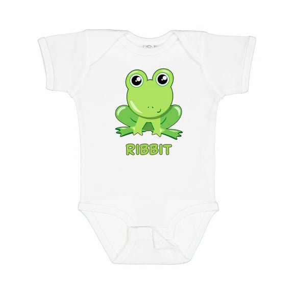 Inktastic Ribbit Cute Green Frog Boys or Girls Baby Bodysuit