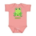 thumbnail image 1 of Inktastic Ribbit Cute Green Frog Boys or Girls Baby Bodysuit, 1 of 5
