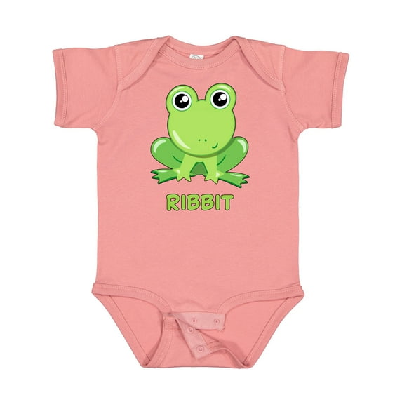 Inktastic Ribbit Cute Green Frog Boys or Girls Baby Bodysuit
