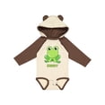 thumbnail image 1 of Inktastic Ribbit Cute Green Frog Boys or Girls Long Sleeve Baby Bodysuit, 1 of 5