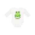 thumbnail image 1 of Inktastic Ribbit Cute Green Frog Boys or Girls Long Sleeve Baby Bodysuit, 1 of 5