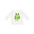 thumbnail image 1 of Inktastic Ribbit Cute Green Frog Boys or Girls Long Sleeve Toddler T-Shirt, 1 of 5