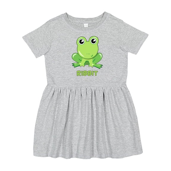 Inktastic Ribbit Cute Green Frog Girls Toddler Dress
