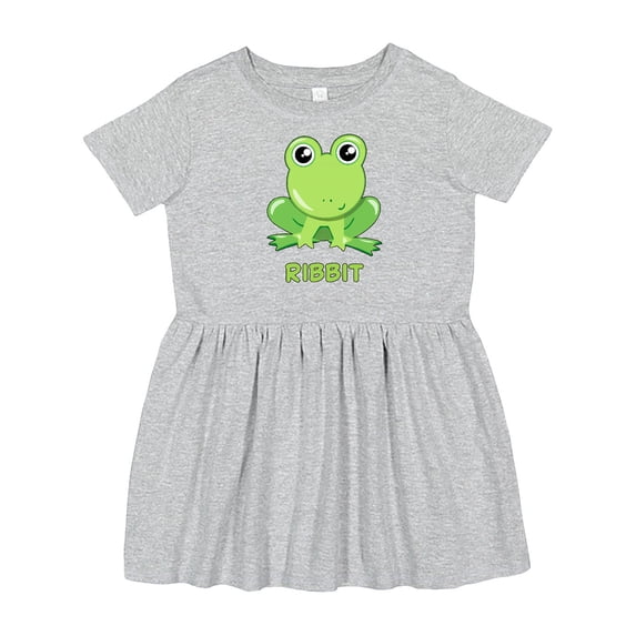 Inktastic Ribbit Cute Green Frog Girls Toddler Dress