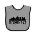 thumbnail image 1 of Inktastic Richmond Virginia City Skyline Boys or Girls Baby Bib, 1 of 4