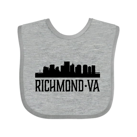 Inktastic Richmond Virginia City Skyline Boys or Girls Baby Bib