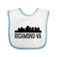 thumbnail image 1 of Inktastic Richmond Virginia City Skyline Boys or Girls Baby Bib, 1 of 4