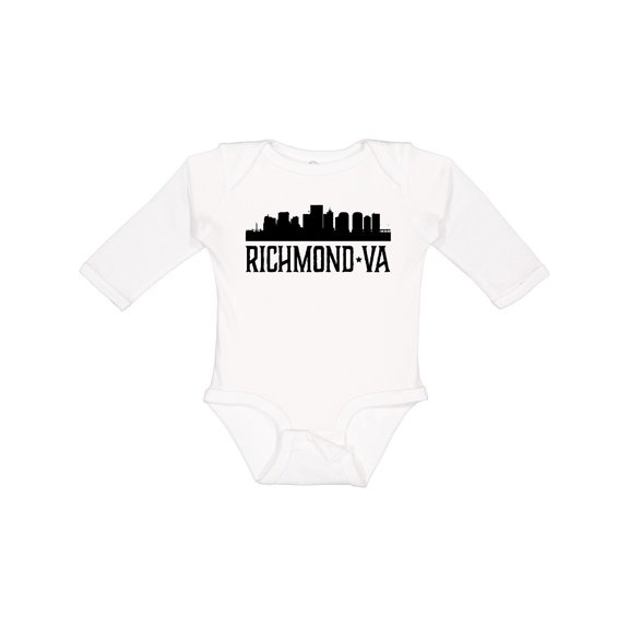 Inktastic Richmond Virginia City Skyline Boys or Girls Long Sleeve Baby Bodysuit