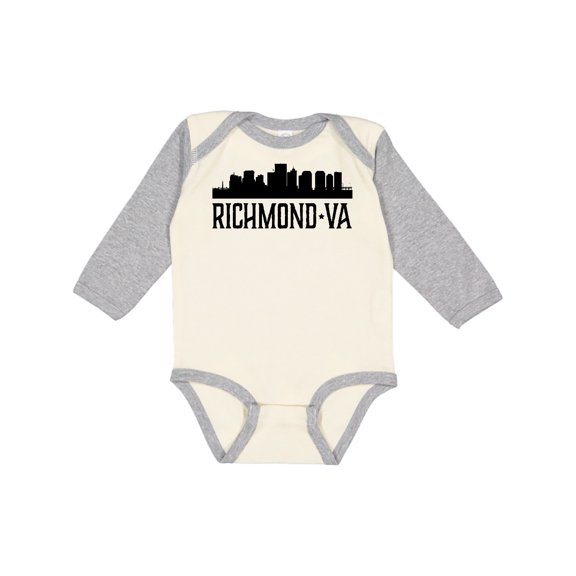 Inktastic Richmond Virginia City Skyline Boys or Girls Long Sleeve Baby Bodysuit