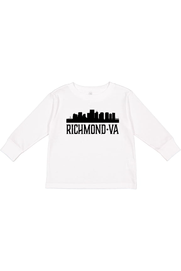 Richmond Virginia City Skyline Boys or Girls Long Sleeve Toddler T-Shirt