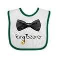 thumbnail image 1 of Inktastic Ring Bearer- Black Bow Tie Boys Baby Bib, 1 of 4