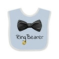thumbnail image 1 of Inktastic Ring Bearer- Black Bow Tie Boys Baby Bib, 1 of 4