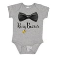 thumbnail image 1 of Inktastic Ring Bearer Black Bow Tie and Gold Wedding Ring Boys Baby Bodysuit, 1 of 5