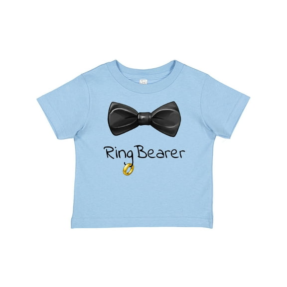 Inktastic Ring Bearer- Black Bow Tie Boys Baby T-Shirt