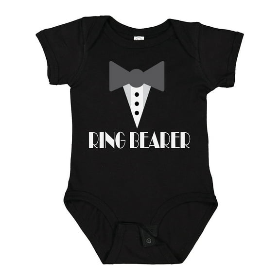 Inktastic Ring Bearer Mock Tux Tuxedo Boys Baby Bodysuit