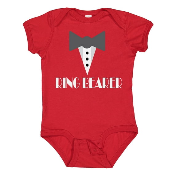 Inktastic Ring Bearer Mock Tux Tuxedo Boys Baby Bodysuit