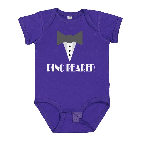 Inktastic Ring Bearer Mock Tux Tuxedo Boys Baby Bodysuit