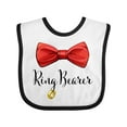 thumbnail image 1 of Inktastic Ring Bearer- Red Bow Tie Boys Baby Bib, 1 of 4