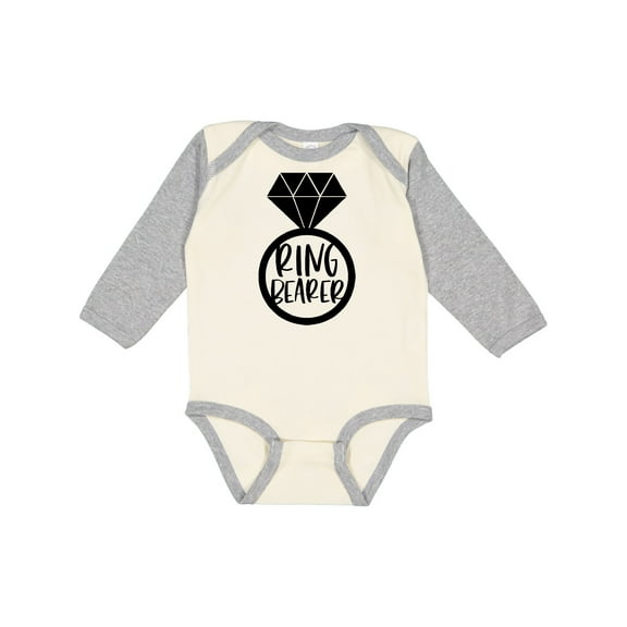 Inktastic Ring Bearer Wedding Party Boys or Girls Long Sleeve Baby Bodysuit