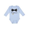 thumbnail image 1 of Inktastic Ring Bearer- black bow tie Boys or Girls Long Sleeve Baby Bodysuit, 1 of 5
