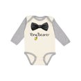 thumbnail image 1 of Inktastic Ring Bearer- black bow tie Boys or Girls Long Sleeve Baby Bodysuit, 1 of 5