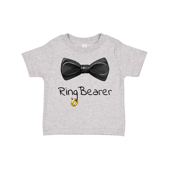 Inktastic Ring Bearer- black bow tie Boys or Girls Toddler T-Shirt