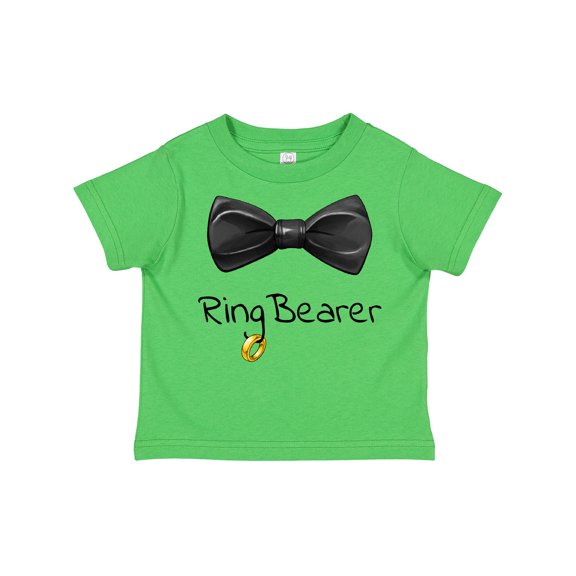 Inktastic Ring Bearer- black bow tie Boys or Girls Toddler T-Shirt
