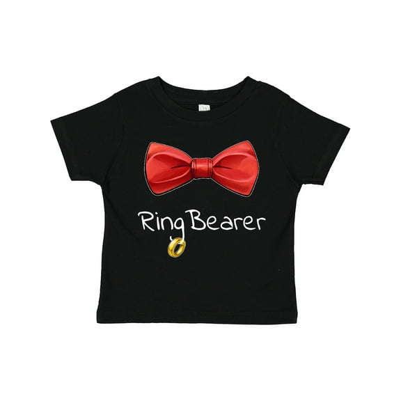 Inktastic Ring Bearer- red bow tie Boys or Girls Toddler T-Shirt
