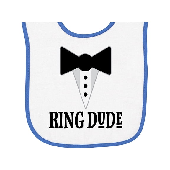 Inktastic Ring Dude Ringbearer Bridal Party Wedding Baby Terry Cloth Bib