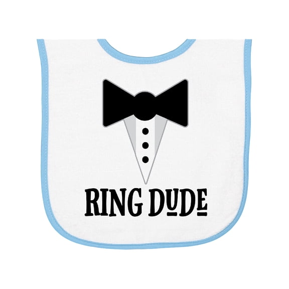 Inktastic Ring Dude Ringbearer Bridal Party Wedding Baby Terry Cloth Bib