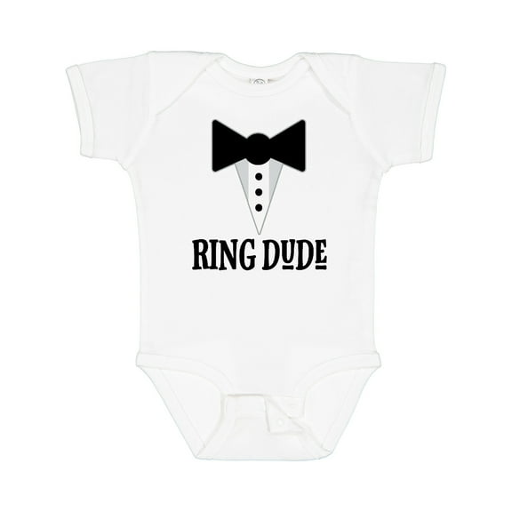 Inktastic Ring Dude Ringbearer Bridal Party Wedding Boys Baby Bodysuit