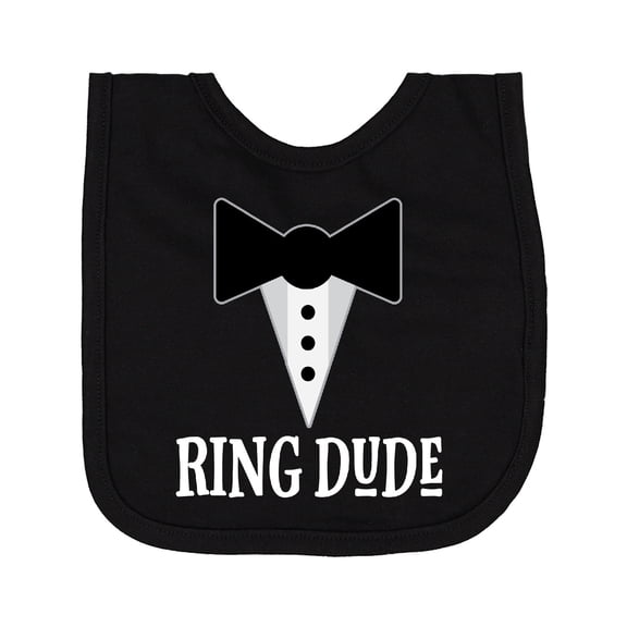 Inktastic Ring Dude Ringbearer Mock Tuxedo Wedding Newborn Bib