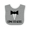 thumbnail image 1 of Inktastic Ringbearer Mock Tux Wedding Tuxedo Boys Baby Bib, 1 of 4