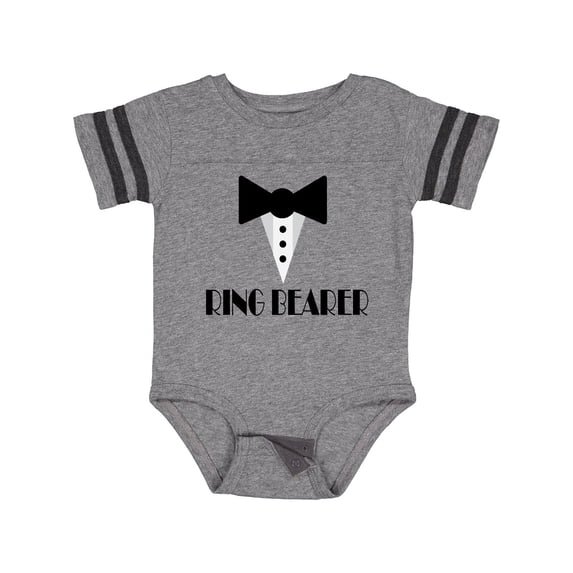 Inktastic Ringbearer Mock Tux Wedding Tuxedo Boys Baby Bodysuit