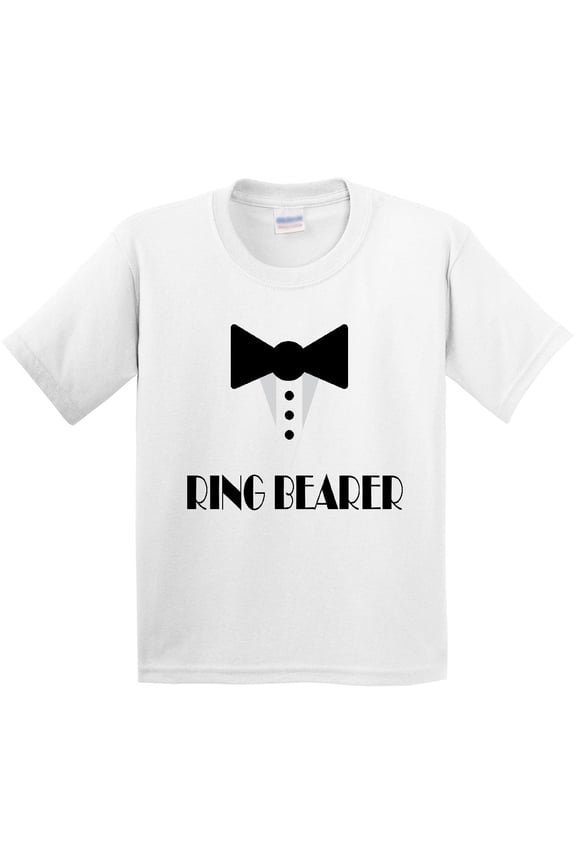 Ringbearer Mock Tux Wedding Tuxedo Youth T-Shirt