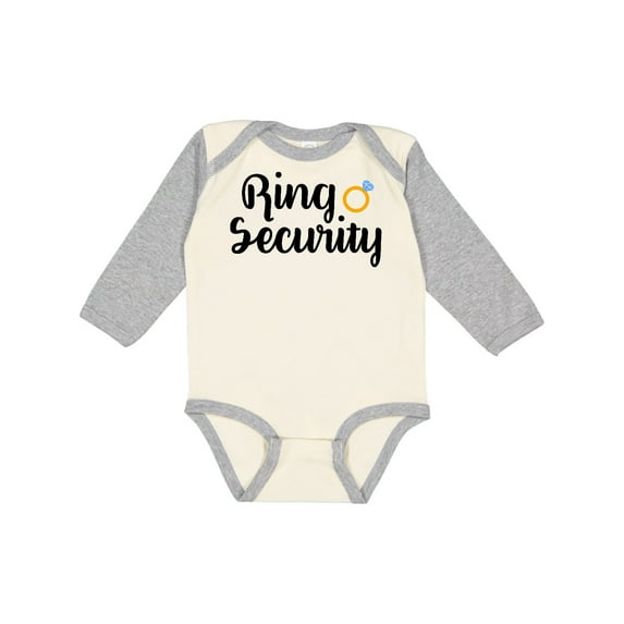 Inktastic Ringbearer Ring Security Boys Long Sleeve Baby Bodysuit
