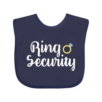 Inktastic Ringbearer Ring Security White Text Boys or Girls Baby Bib