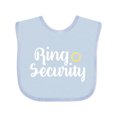 thumbnail image 1 of Inktastic Ringbearer Ring Security White Text Boys or Girls Baby Bib, 1 of 4