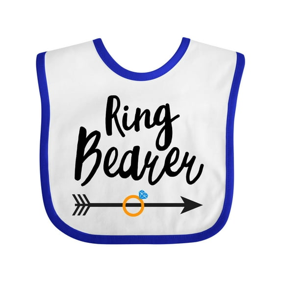 Inktastic Ringbearer with Arrow Boys Baby Bib