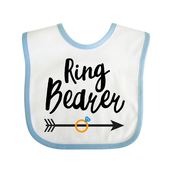 Inktastic Ringbearer with Arrow Boys Baby Bib