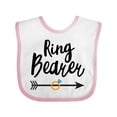 thumbnail image 1 of Inktastic Ringbearer with Arrow Boys Baby Bib, 1 of 4