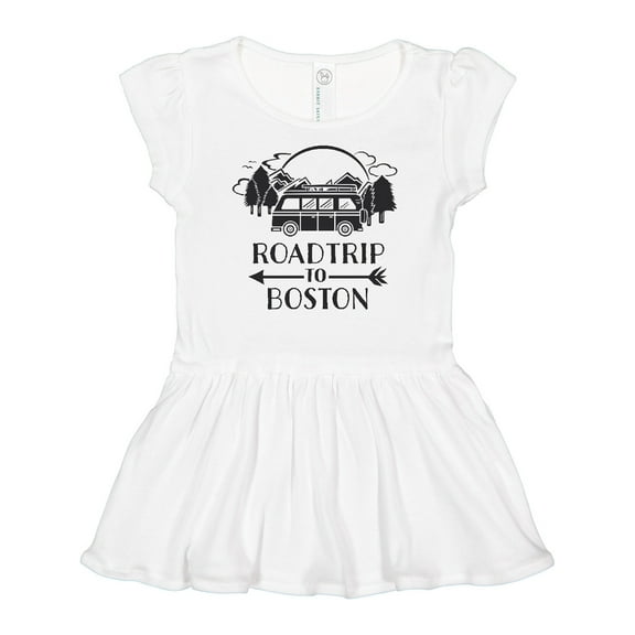 Inktastic Road Trip To Boston Girls Baby Dress