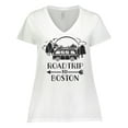 thumbnail image 1 of Inktastic Road Trip To Boston Women's Plus Size V-Neck T-Shirt, 1 of 5