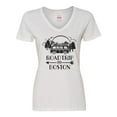 thumbnail image 1 of Inktastic Road Trip To Boston Women's V-Neck T-Shirt, 1 of 5